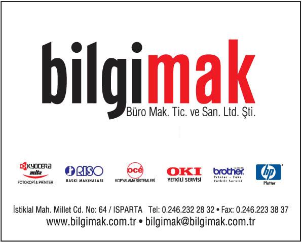 BİLGİMAK KYOCERA OKİ OCE CANON RİCOH ISPARTA ANTALYA BURDUR DENİZLİ